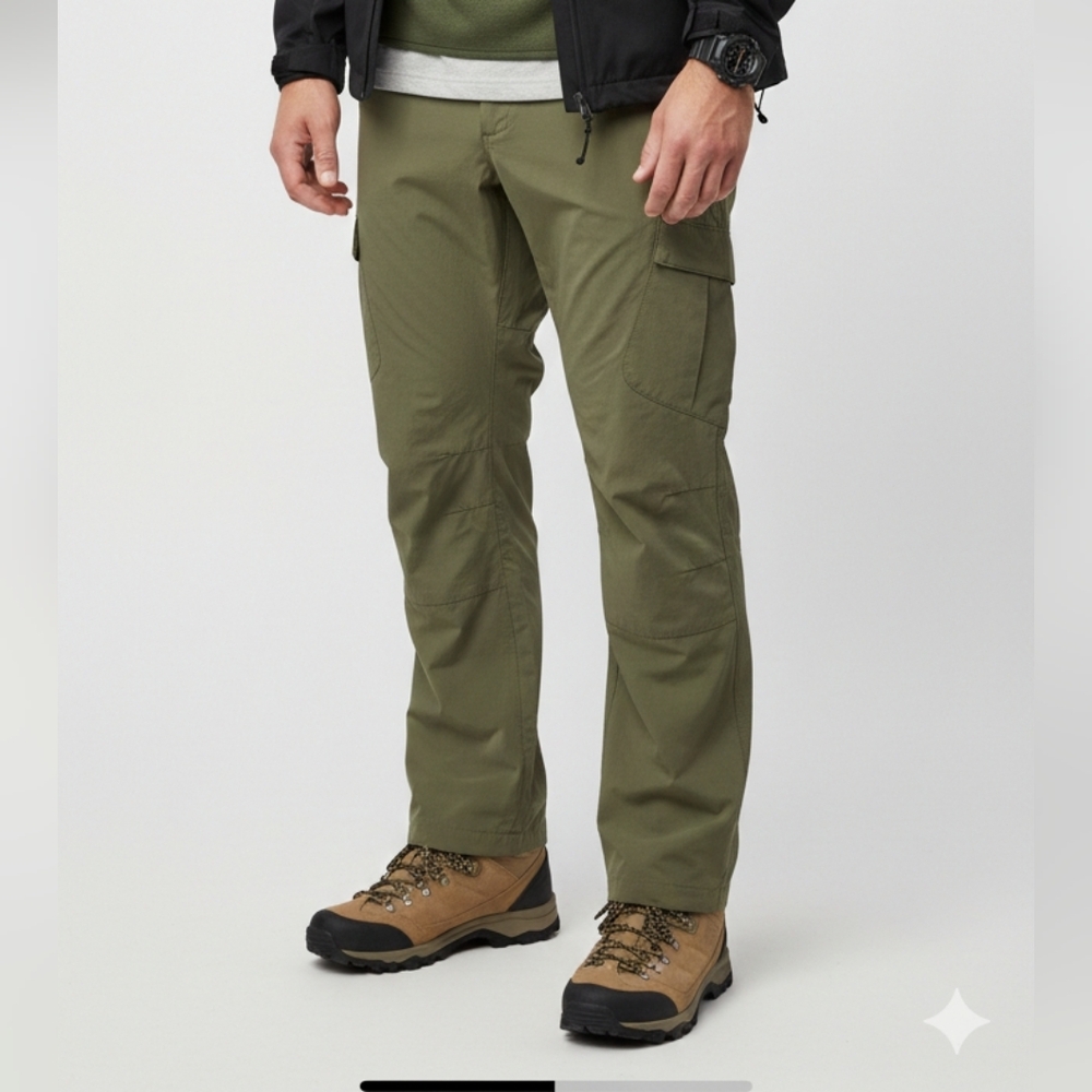 Eastern Mountain Sports Utility Pants Roll Tab Leg Green Hiking Outdoors Gorp 14